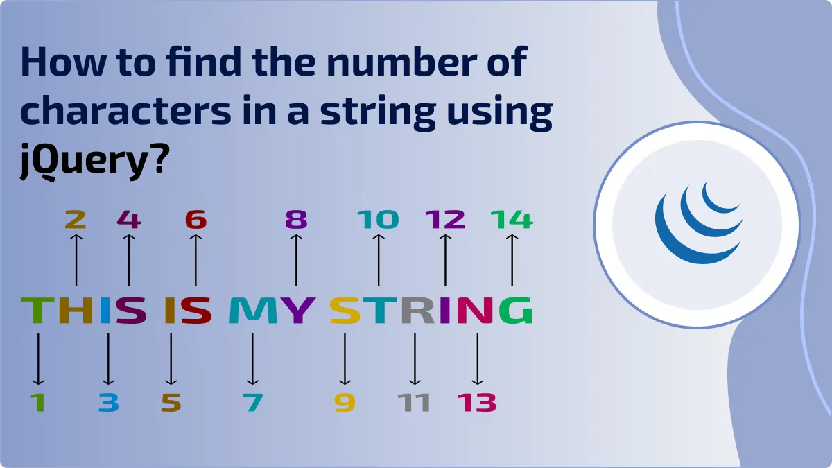 How to find the number of characters in a string using jQuery?